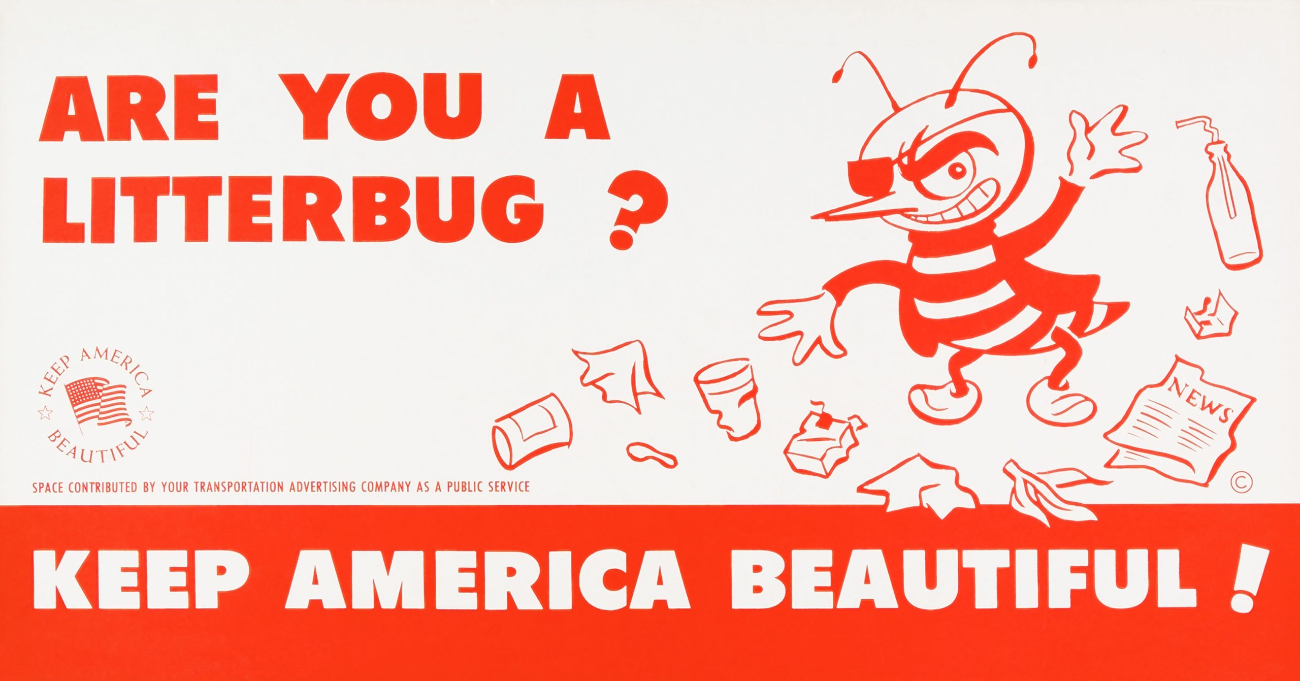 Are You a Little Bug? Keep America Beautiful History Image with Bee